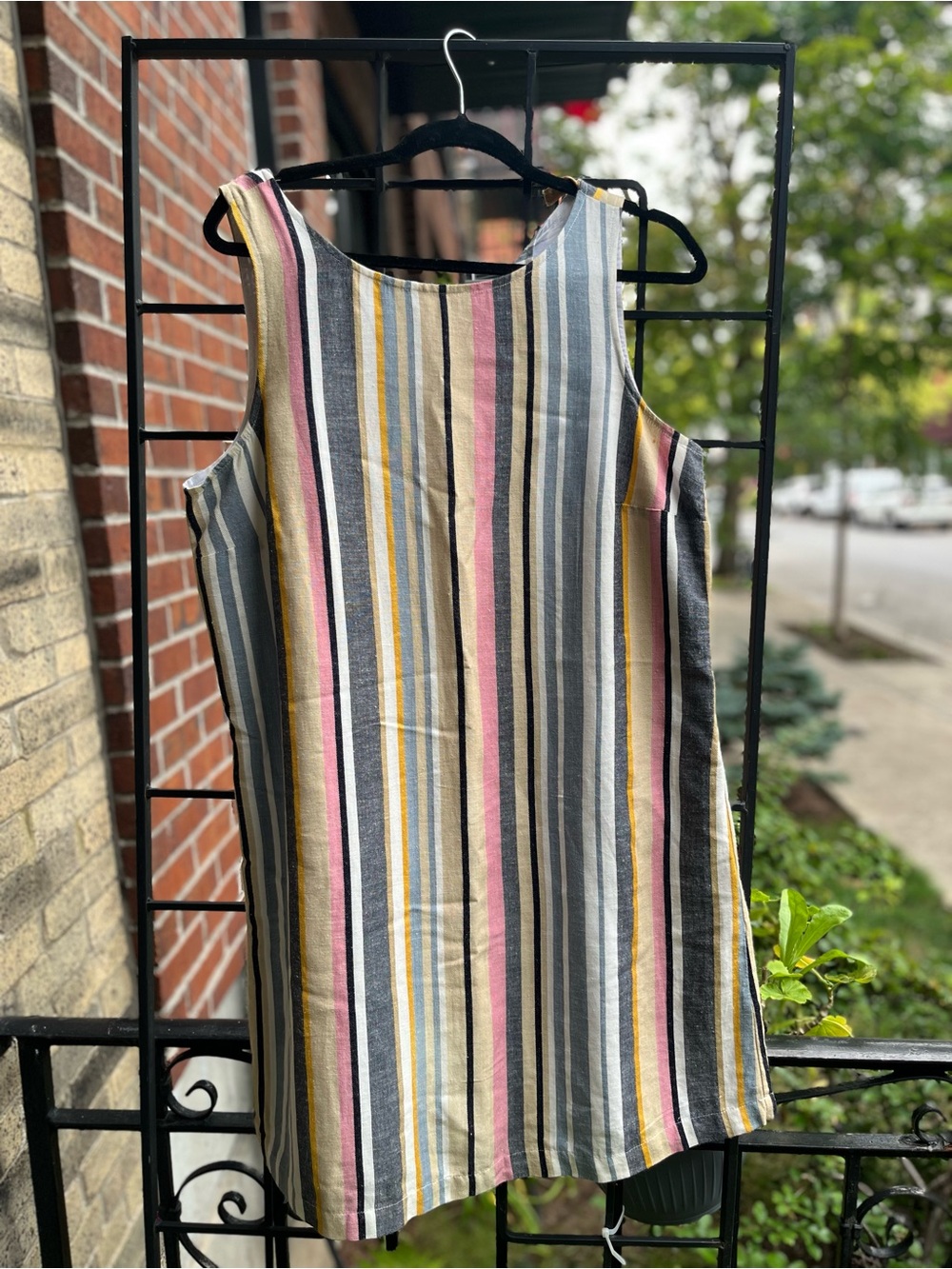 Striped Sleeveless Summer Dress - Multi